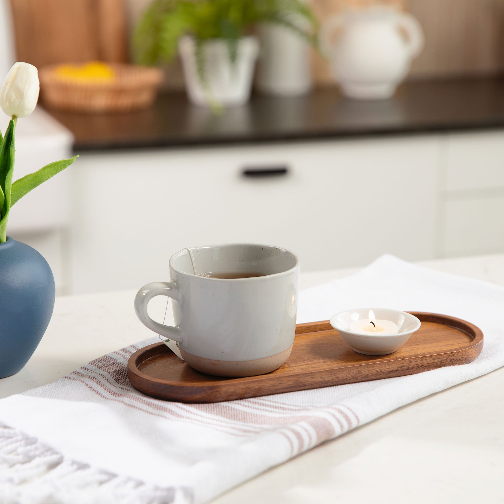 Wood Serving Tray Set of 2 - Pill Shape - Oakwood