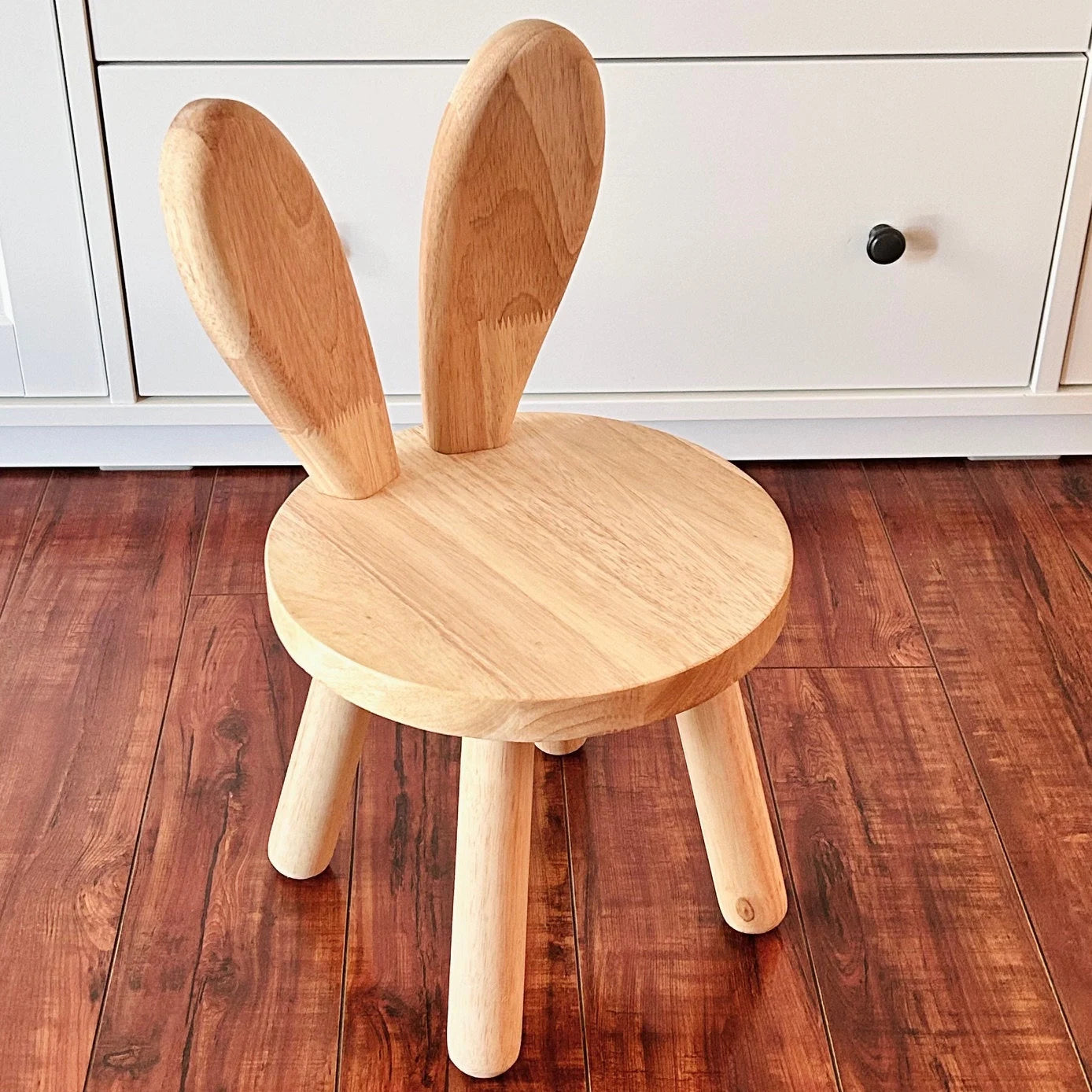 Bunny Ear Kids Toddler Stool - Solid Wood