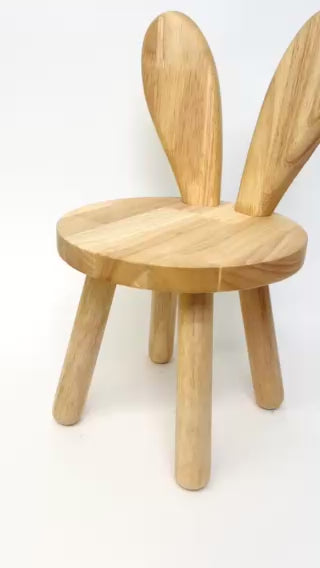 Bunny Ear Kids Toddler Stool - Solid Wood